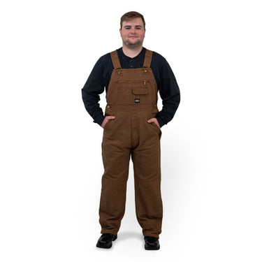 Key Brand Unlined Duck Bib Overalls for Men (Brown) Size 50x32