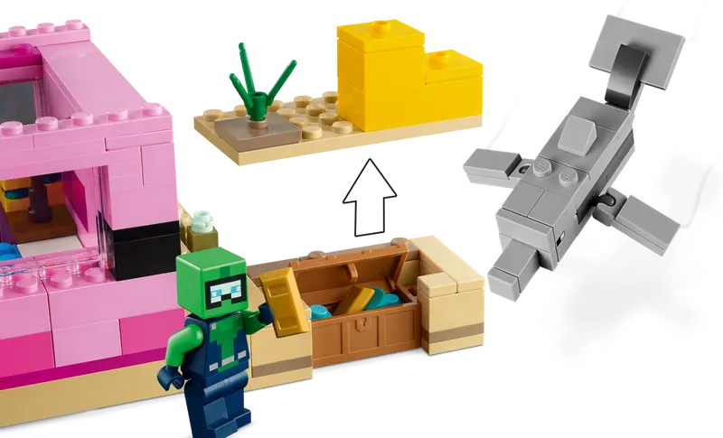 Load image into Gallery viewer, Lego Minecraft The Axolotl House 242pc
