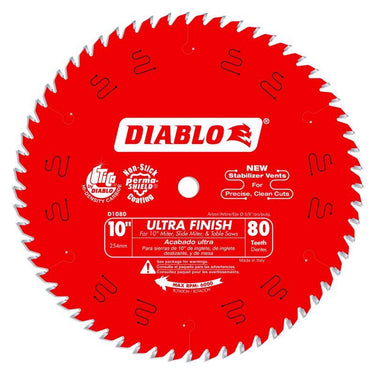 Diablo 10 in. D X 5/8 in. TiCo Hi-Density Carbide Circular Saw Blade 80 teeth 1 pk