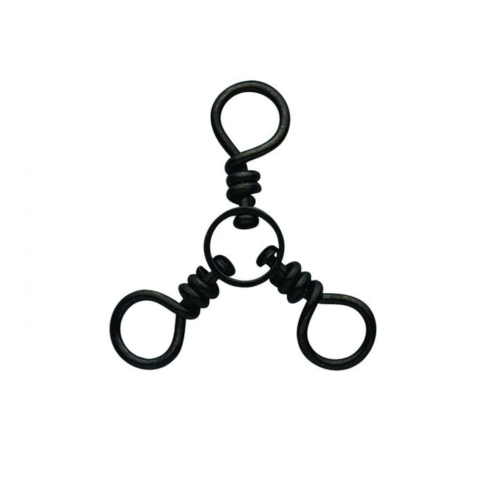 Eagle Claw 3-Way Swivels #6 Black