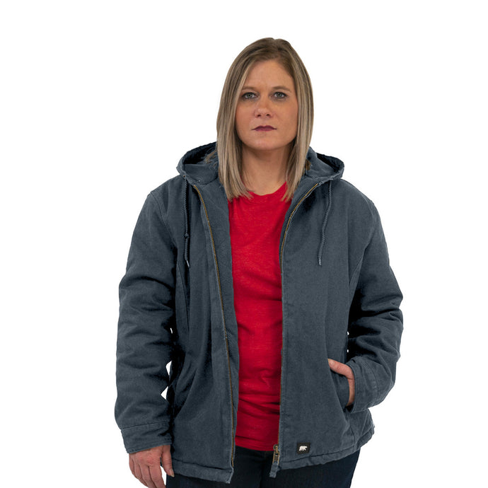 Key Women's Insulated Fleece Lined Jacket Size Large Blue Slate