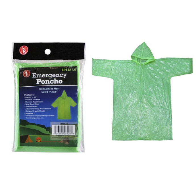 SONA EMERGENCY PONCHO LIME GREEN