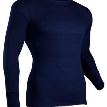 Indera Mills Men's Polypropylene Performance Rib Knit Crew (Navy) Size S
