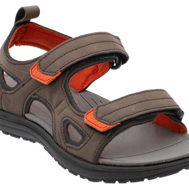 Northside Kid's Riverside Lite Open Toe Sport Sandal (Brown/Orange) Size 6
