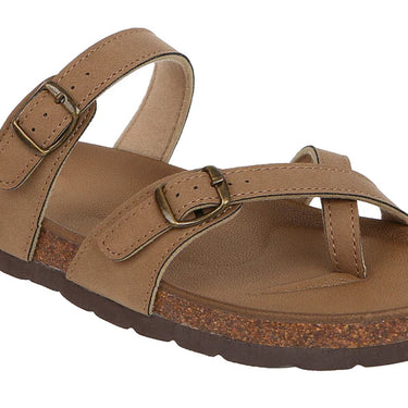 Northside Women's Anya II Cork Sandal (Medium Brown) Size