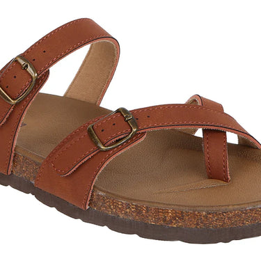 Northside Women's Anya II Cork Sandal (Rust) Size 8
