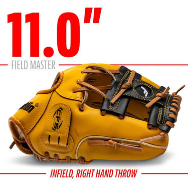 Franklin Sports 11" Field Master Fielding Glove (Tan/Black) Right-Hand Throw