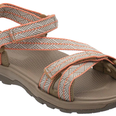 Northside Women's Seascape Open Toe Sandal (Tan/Coral) Size 7