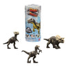 Jurassic World Dino Reveal tube pack with three two-color skeleton dinosaur figures