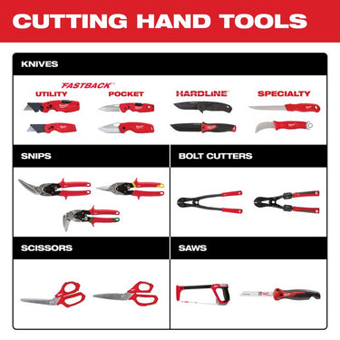 Milwaukee Fastback 7-1/4 in. Press and Flip Folding Utility Knife Red 1 pc