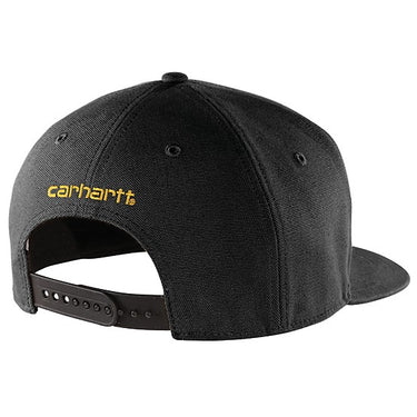 Carhartt Men's Firm Duck Flat Brim Cap (Black)