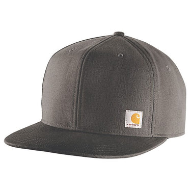 Carhartt Men's Firm Duck Flat Brim Cap (Gravel)