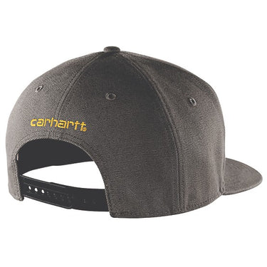 Carhartt Men's Firm Duck Flat Brim Cap (Gravel)