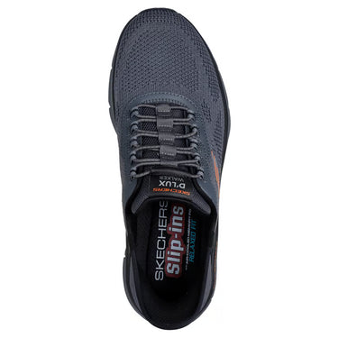 Skechers Men's Slip-ins RF: D'Lux Walker 2.0 - Rezinate (Charcoal/Orange) Sizes 8M-14M