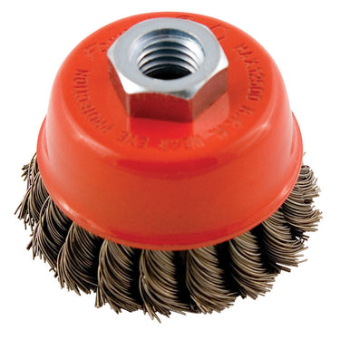 Forney 2.75 in. D X 5/8 in. Knotted Steel Cup Brush 12500 rpm 1 pc