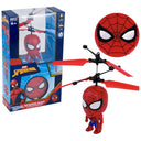 Marvel Spider-Man flying character UFO helicopter with red rotors, base and box