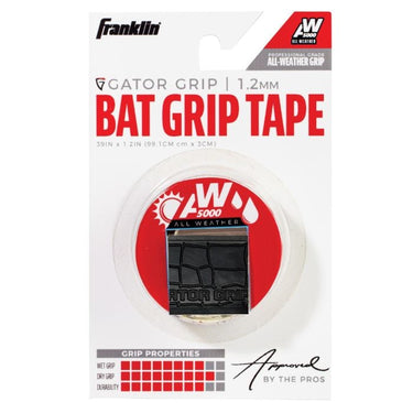 Franklin Sports Gator Grip All Weather Bat Grip Tape (Black)
