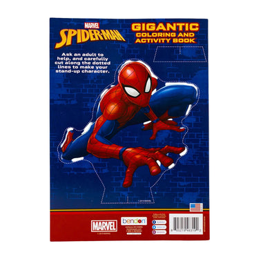 Back cover of the Spider-Man Gigantic Coloring and Activity Book