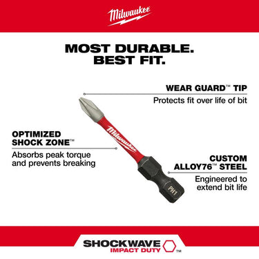 Milwaukee Shockwave Assorted Screwdriver Bit Set Steel 32 pc