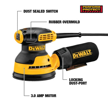 DeWalt 3 amps Corded 5 in. Random Orbit Sander