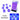 Polyhedral 7-Die Set: Borealis Purple/white Luminary