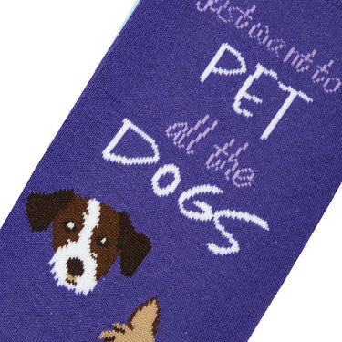 Odd Sox Pet All The Dogs Women's Crew Socks Size M