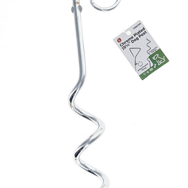 Sona Enterprises 15.75" Chrome-Plated Corkscrew-Style Heavy-Duty Anchor Post