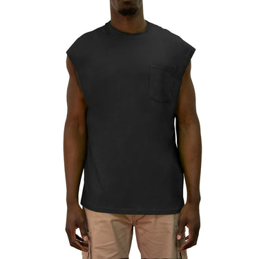 Key Men's Blended Sleeveless Tee (Black) Size L