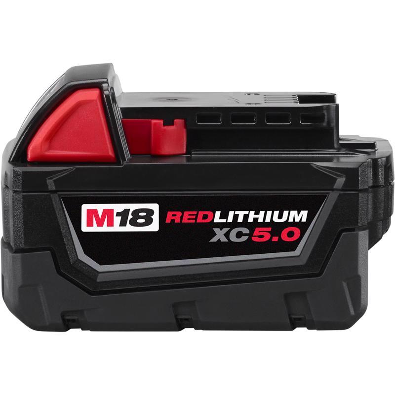 Load image into Gallery viewer, Milwaukee M18 RedLithium XC5.0 5 Ah Lithium-Ion Battery Pack 1 pc
