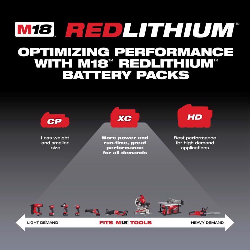 Load image into Gallery viewer, Milwaukee M18 RedLithium XC5.0 5 Ah Lithium-Ion Battery Pack 1 pc
