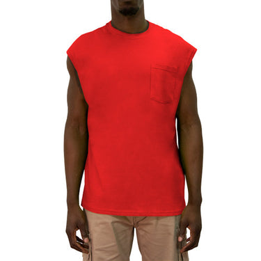 Key Spartan Sleeveless Pocket Tee (Red) Size L