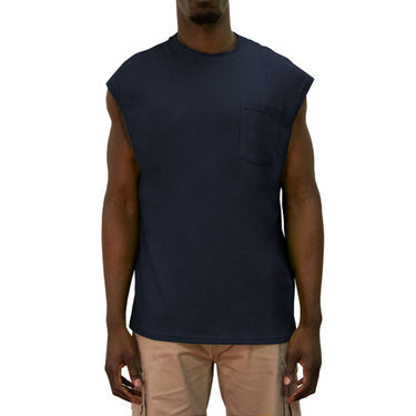 Key Spartan Sleeveless Pocket Tee (Navy) Size M