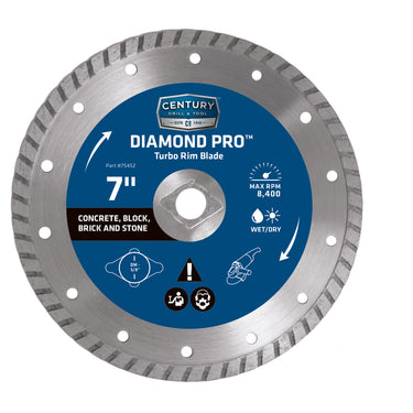 Century Drill & Tool Diamond Pro 7 in. D X 5/8 in. Diamond Turbo Rim Saw Blade 1 pk