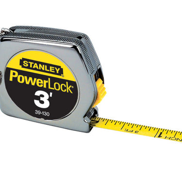 Stanley PowerLock 3 ft. L X 0.25 in. W Compact Keychain Tape Measure 1 pk