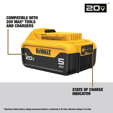 DeWalt 20V MAX DCB205-2 5 Ah Lithium-Ion Battery Combo Pack 2 pc