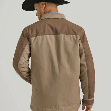 Wrangler Men's Mixed Canvas Chore Jacket (Sandstone) Size XL