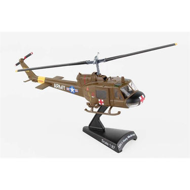 Bell UH-1 Iroquois "Huey" Helicopter "MEDEVAC" United States Army 1/87 (HO) Diecast Model by Postage Stamp