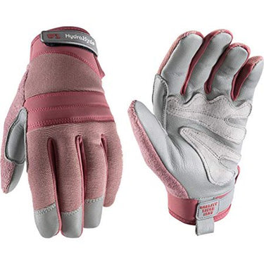 Wells Lamont HydraHyde Water-Resistant Leather Palm Hybrid Work Gardening Gloves Medium WMN M