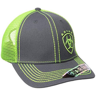 Ariat Contrast Stitching Cap (Black/Lime) One Size