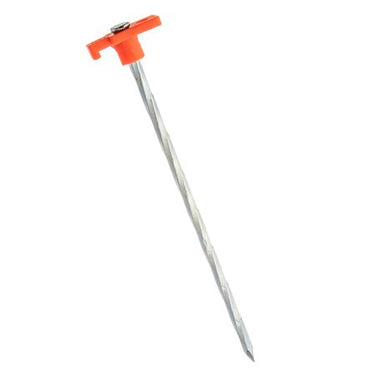 Heavy Duty Tent Stake Twisted Peg Nail Head 10 Solid Steel Orange