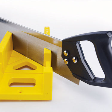 Ace 12 in. L X 4 in. W Plastic Mitre Box with Back Saw Yellow 1 pc
