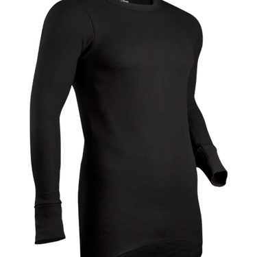 Indera Mills Men's Icetex Performance Thermal Crew (Black) Size M