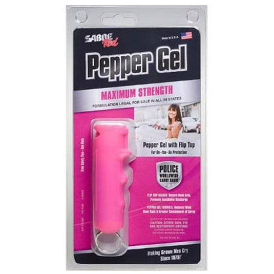 SABRE Pepper Gel Flip Top Case Maximum Strength Pink