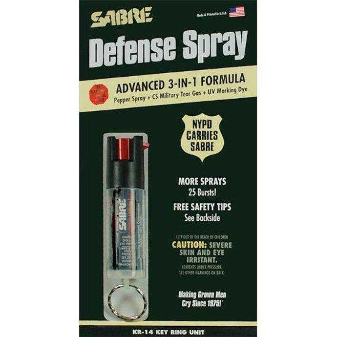 SABRE 3 in 1 Defense Spray w/ Key Ring