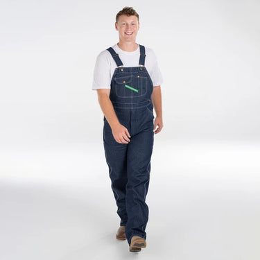 Key Denim Bib Overalls (Indigo Denim Garment Wash) Size 52x32
