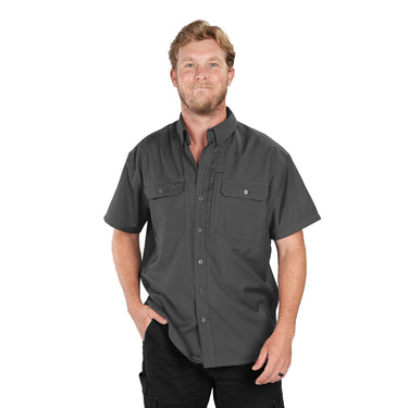 Key Men's Work Horse Short Sleeve Work Shirt (Iron) Size L