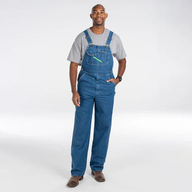 Key Denim Bib Overall (Indigo Denim Enzyme Wash) Size 30x32