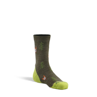 Fox River Kid's Robin Hood Lightweight Crew Hiking Sock (Moss) Size S