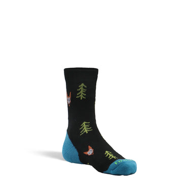 Fox River Kid's Robin Hood Lightweight Crew Hiking Sock (Black) Size S