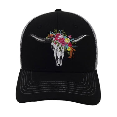 Bull Skull Hat (Black/Grey)